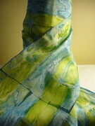 Hand dyed silk scarf